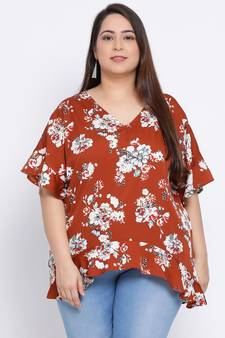 Floral Merry Plus Size Women Tunic