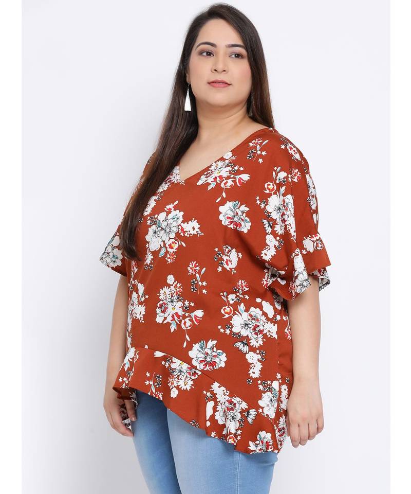 Floral Merry Plus Size Women Tunic