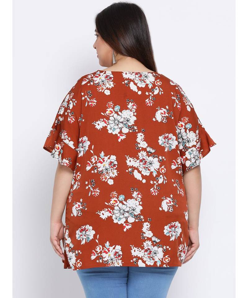 Floral Merry Plus Size Women Tunic