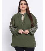 Slime Passion Embroidered Plus Size Women Tunic