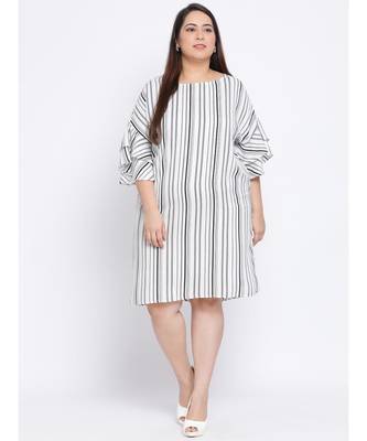 Stripe Melodrama Plus Size Women Dress 1
