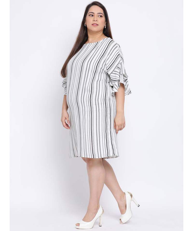 Stripe Melodrama Plus Size Women Dress