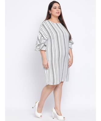 Stripe Melodrama Plus Size Women Dress 3