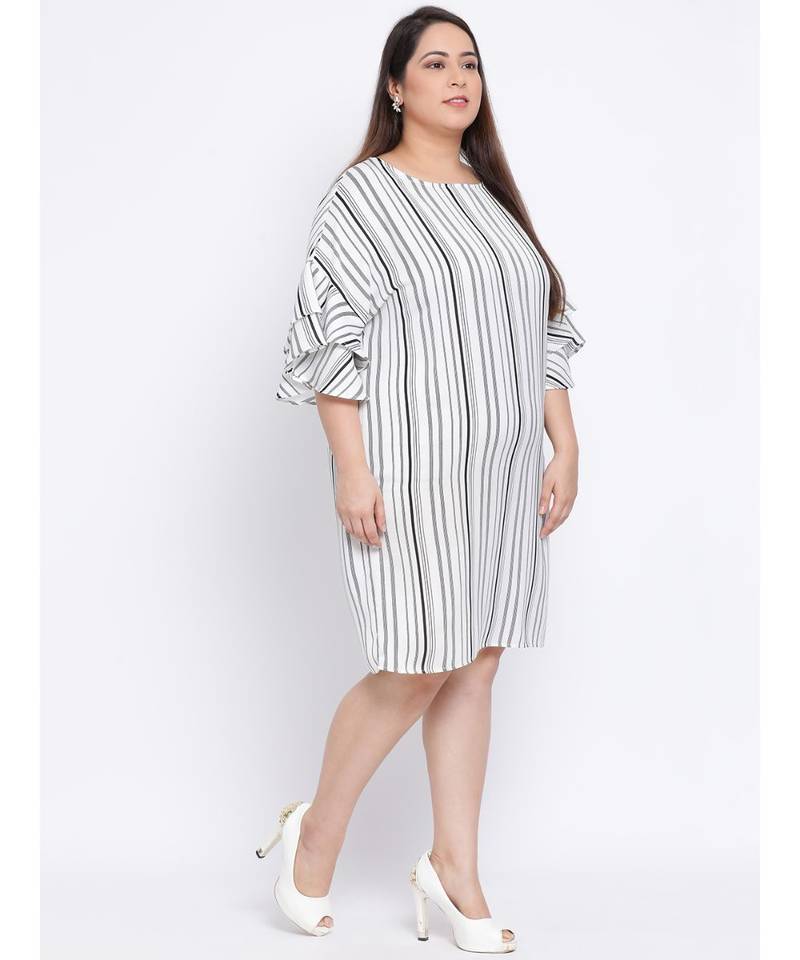 Stripe Melodrama Plus Size Women Dress