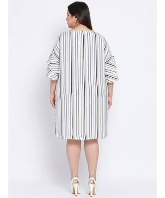 Stripe Melodrama Plus Size Women Dress 4