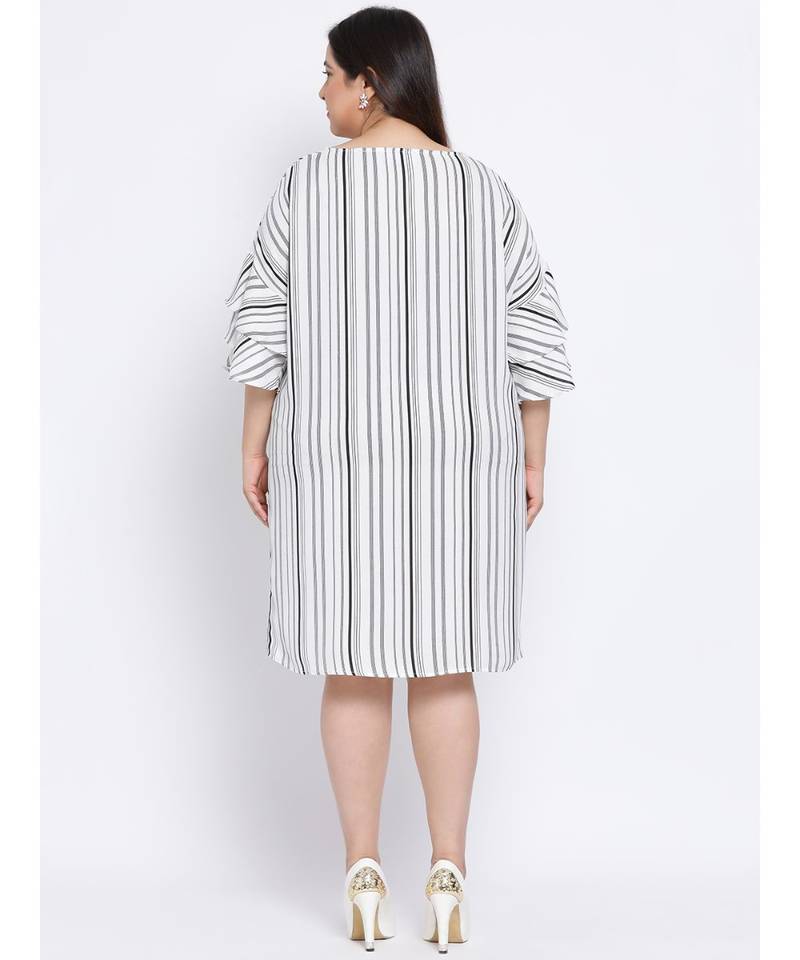 Stripe Melodrama Plus Size Women Dress