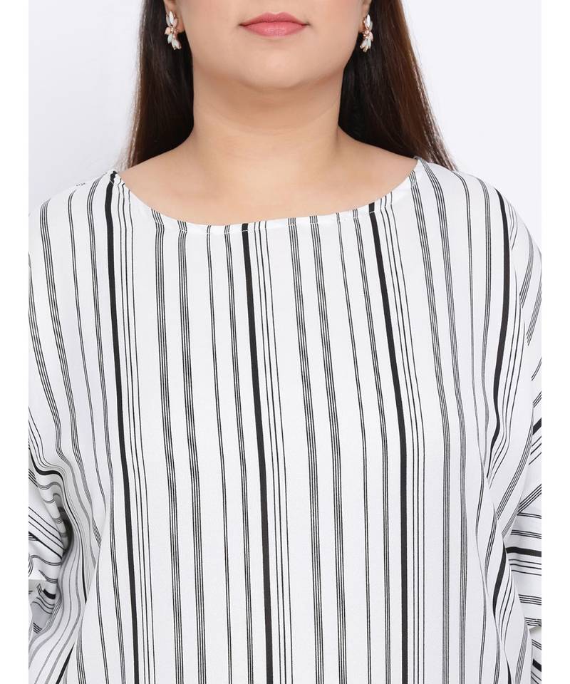 Stripe Melodrama Plus Size Women Dress