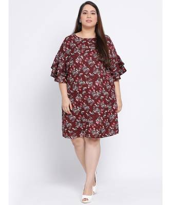 Floral Stylized Plus Size Women Dress 1