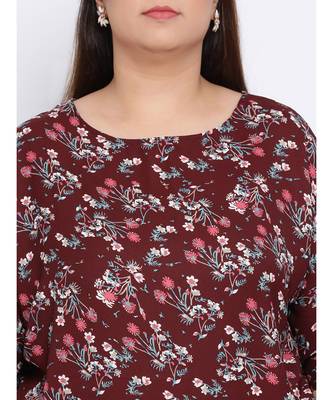 Floral Stylized Plus Size Women Dress 5