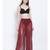 Wine Ballad Slit Beachwear Pant