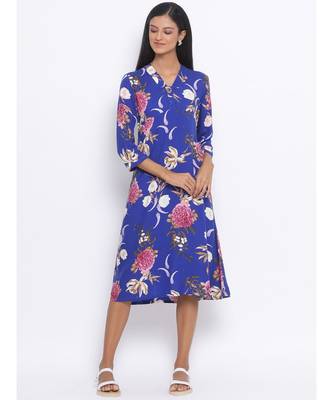 Flowery Diamond Midi Women Dress 1