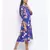 Flowery Diamond Midi Women Dress