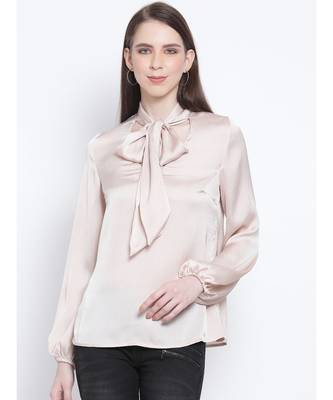 Shimmer Besotted Style Collar Women Tie Top 1