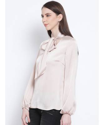 Shimmer Besotted Style Collar Women Tie Top 3