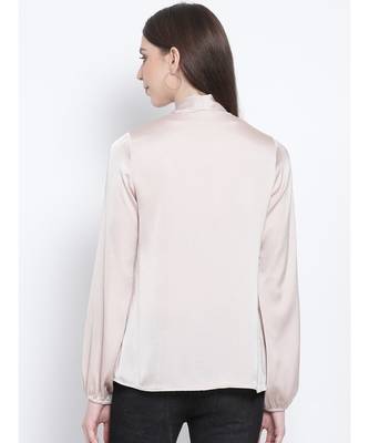 Shimmer Besotted Style Collar Women Tie Top 4