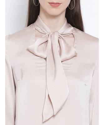 Shimmer Besotted Style Collar Women Tie Top 5