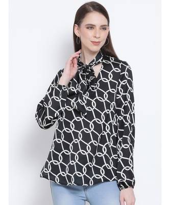 Block Chain Belfort Style Collar Women Tie Top 1