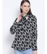 Block Chain Belfort Style Collar Women Tie Top