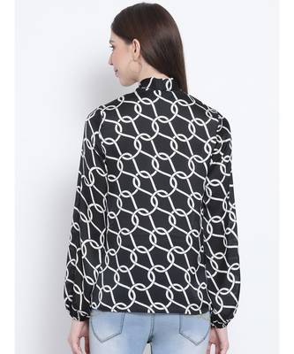 Block Chain Belfort Style Collar Women Tie Top 4