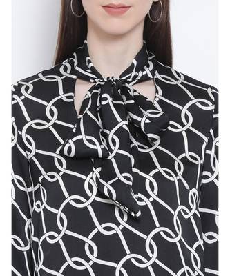 Block Chain Belfort Style Collar Women Tie Top 5