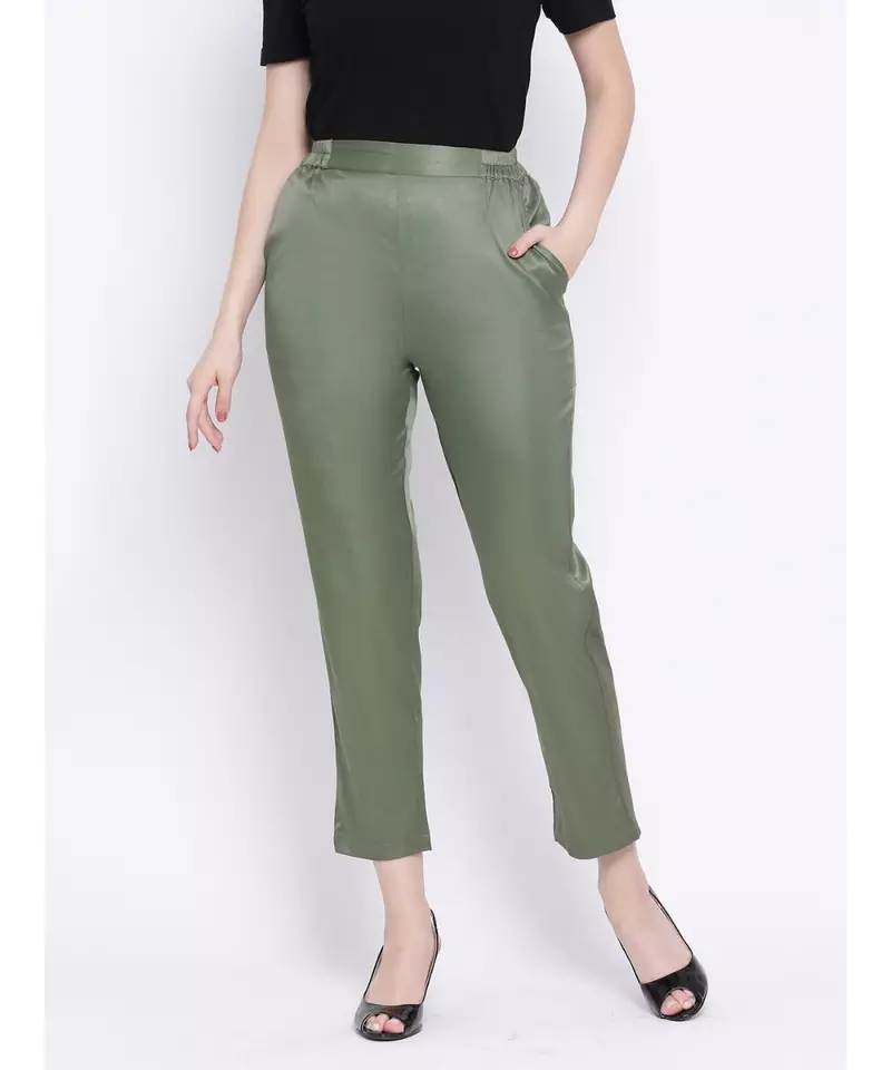 Green Pattern Women Pant
