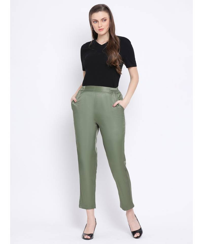 Green Pattern Women Pant