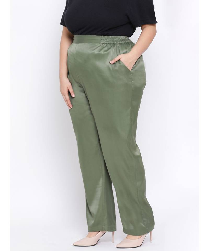 Green Nora Plus Size Women Pant