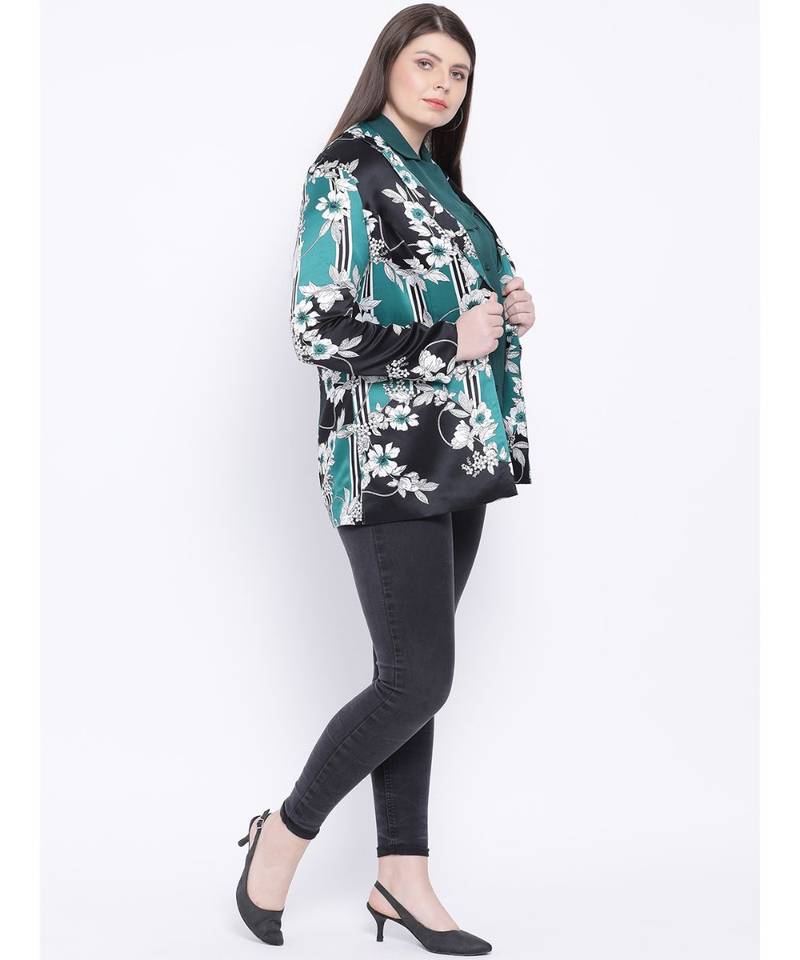 Floral Patrick Women Plus Size Blazer