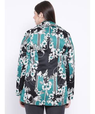 Floral Patrick Women Plus Size Blazer 4