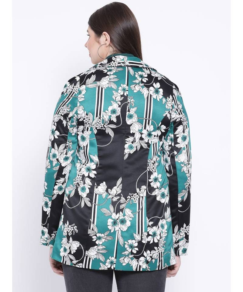 Floral Patrick Women Plus Size Blazer