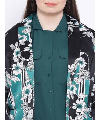 Floral Patrick Women Plus Size Blazer 5