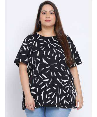 Abstract Tunnel Plus Size Women Top 1