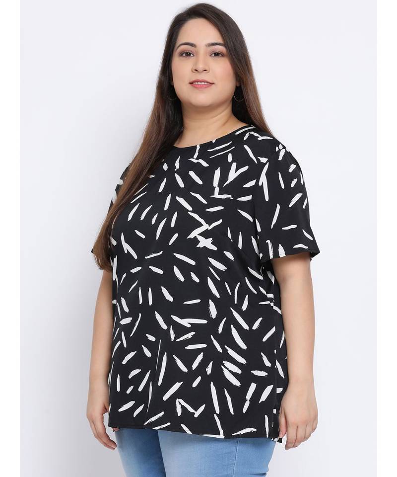 Abstract Tunnel Plus Size Women Top