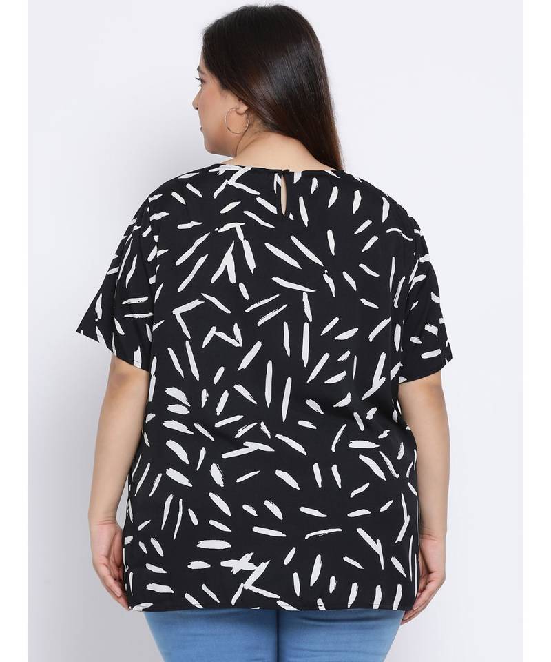 Abstract Tunnel Plus Size Women Top