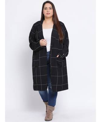 Plaid Definition Plus Size Women Blazer 1