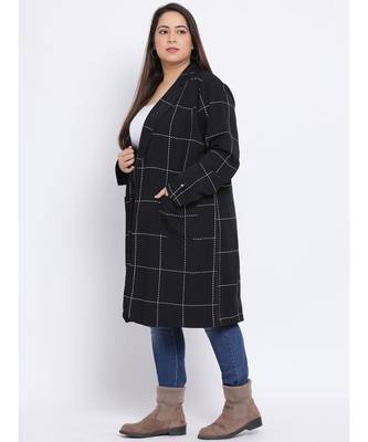 Plaid Definition Plus Size Women Blazer 2