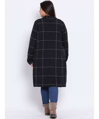Plaid Definition Plus Size Women Blazer 4