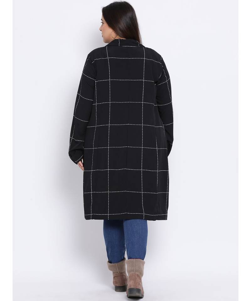 Plaid Definition Plus Size Women Blazer