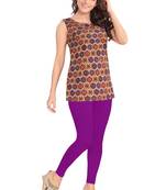 Salwar Studio Women's N.Magenta Cotton Lycra stretchable Ankle Length Leggings
