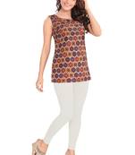 Salwar Studio Women's Off-White Cotton Lycra stretchable Ankle Length Leggings