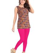 Salwar Studio Women's Rani Cotton Lycra stretchable Ankle Length Leggings