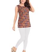 Salwar Studio Women's White Cotton Lycra stretchable Ankle Length Leggings