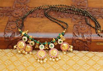 Multicolor agate mangalsutra 1