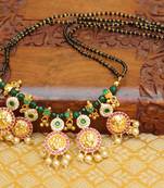 Multicolor agate mangalsutra