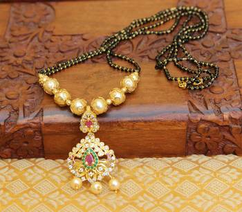 Multicolor agate mangalsutra 1