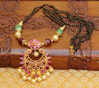 Multicolor agate mangalsutra 1