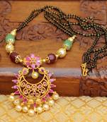 Multicolor agate mangalsutra