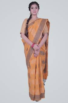 Semi Silk Banarasi Meena Saree