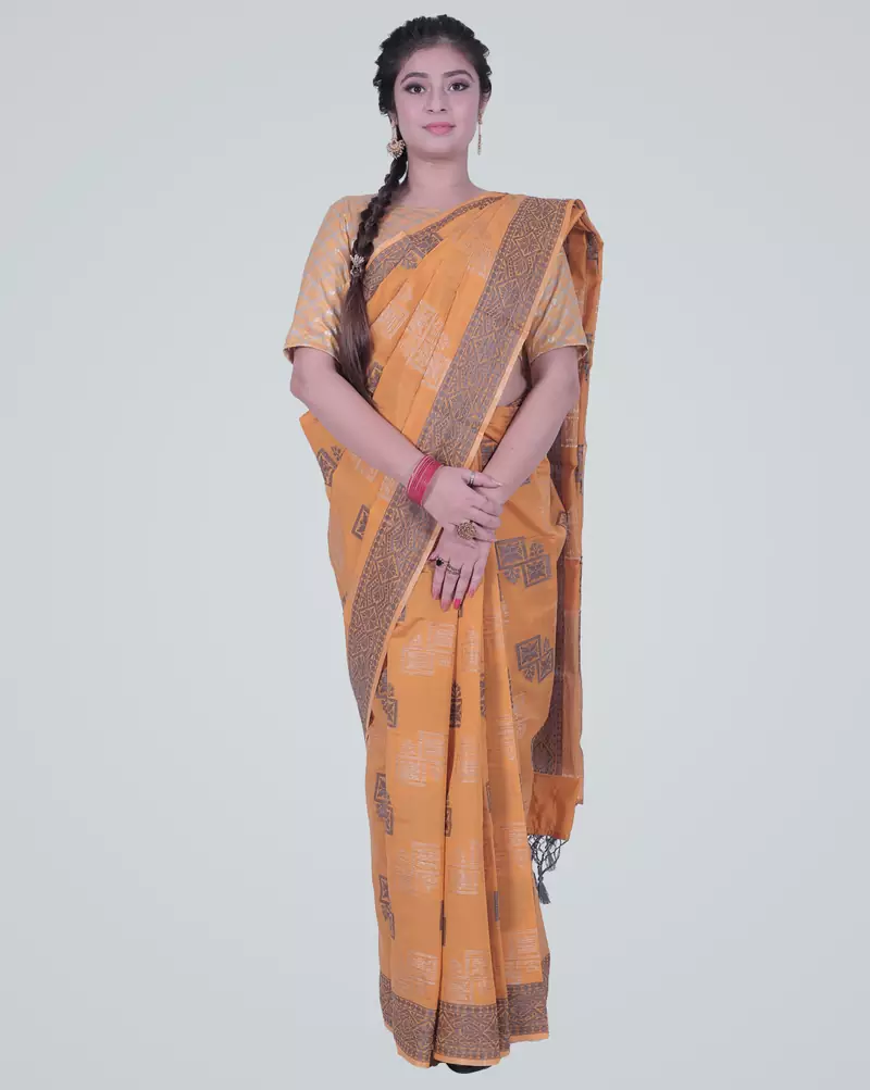 Semi Silk Banarasi Meena Saree