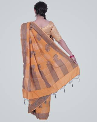 Semi Silk Banarasi Meena Saree 4